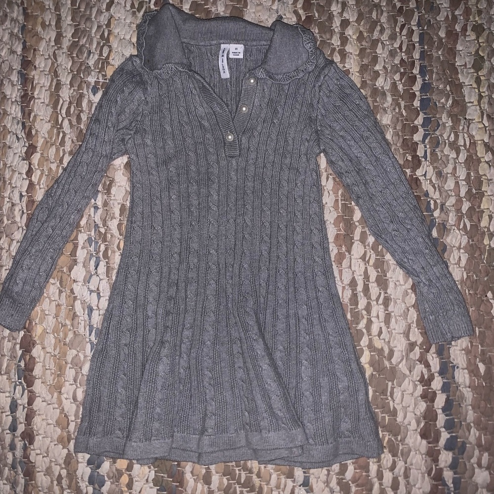 Janie and Jack Gray Cable Knit Dress